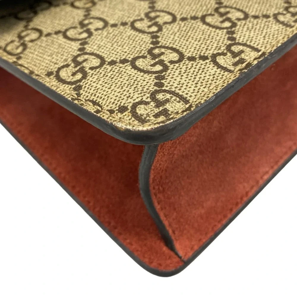 Gucci Dionysus/GG Blooms Shoulder Bag 421970 Beige Dark Brown Multi PVC Suede - Picture 6 of 15